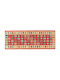 Sdim Baumwoll-Küchenmatte Rutschfeste Basis Kilim 003 Rot Gelb 50x140cm