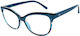 Readers Reading Glasses +3.00 in Blue color BL160