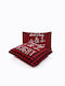 Liolios Home Christmas Decorative Pillow Square Red 40x40cm