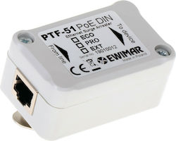 Pro Series Lan Protection On Din Rail Ewimar Ptf-51-pro Poe Din