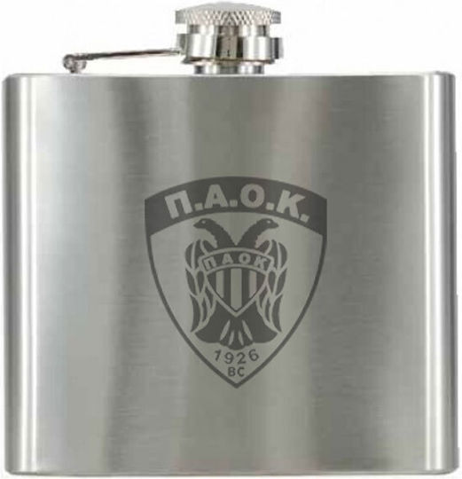 Flask Φλασκί Ποτού Παοκ Ανεξίτηλη Χάραξη Lazer 842 150ml