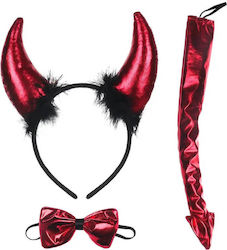 Set Bentită de Carnaval Diavol cu Cravată și Coadă 002112