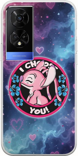 Калъф I Choose You Pink TCL 50 5G гъвкав TPU прозрачен силикон