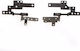 Μεντεσέδες Hinges Bracket Set Asus X455 X455l Y483l K455 R455 X455-l W419l Κωδ.1-hng0202 ​