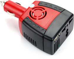 Invertor de Tensiune Auto DC 12V la AC 220V Linomag 150W Adaptor Priză UE UK SUA AU USB 2.1 Roșu Negru Invertor de Tensiune Auto DC 12V la AC 220V Linomag 150W Adaptor Priză UE UK SUA AU USB 2.1 Roșu Negru