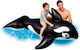 Balena Gonflabilă Ride On De Plajă Neagră 193x119cm