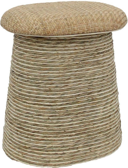 Hocker Für das Wohnzimmer Korbweide Sikinos Natural 41.5x31x46cm