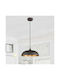 Pendant Light Black Rail with Socket E27 35x15x130cm