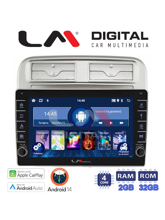 LM Digital Ηχοσύστημα Αυτοκινήτου για Fiat Grande Punto / Linea 2005-2012 (Bluetooth/USB/WiFi/GPS/Apple-Carplay/Android-Auto)