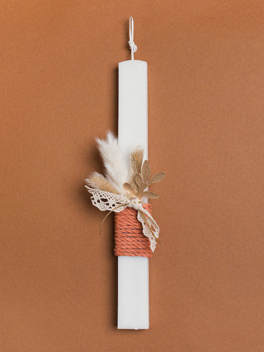 Beauty Home Candle 33cm Wooden Branch Dried Terracotta