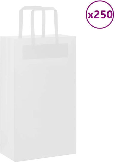 vidaXL Paper Bag for Gift White 21x36x11cm. 250pcs