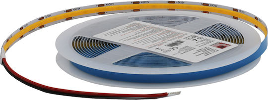 Adeleq Ταινία LED 12V Θερμό Λευκό Φως 5m Τύπου COB