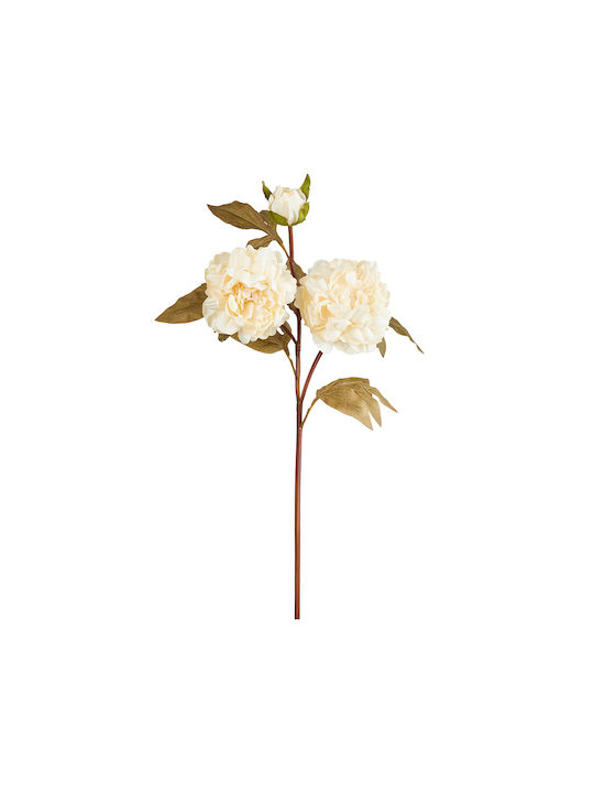 Peony Fabric Branch 75cm A33818 Cream