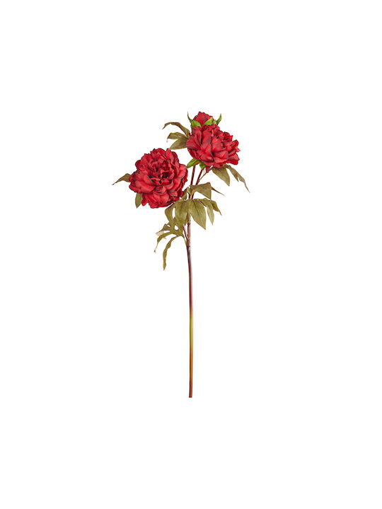 Peony Fabric Branch 75cm A33818 Red