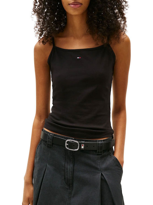 Essential Women's Cotton Sleeveless Black Blouse