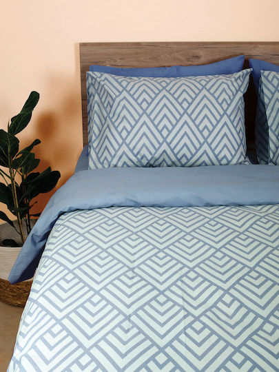 Sunshine Duvet Cover Cotton Queen 230x250 Feelings 2036 Blue
