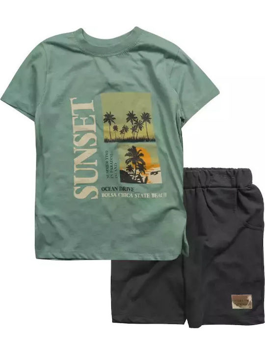 Hashtag Kids' Set with Shorts Summer 2pcs Pink