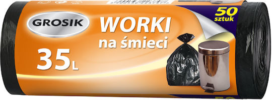Jan Niezbędny Trash Bags for the Garden Capacity 35lt Grosik Worki Na Śmieci 50pcs Black