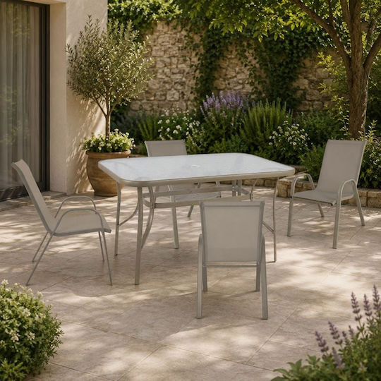 Garten- und Outdoor-Möbelsets Rio 5 Stück Beige E250,80