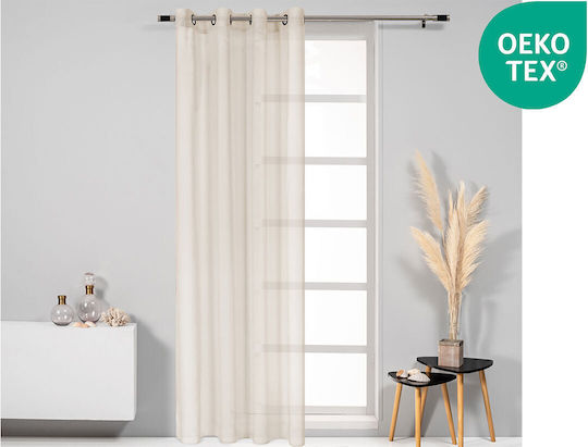 Easy Home Curtain With Grommets Marimba Ecru 140x260cm