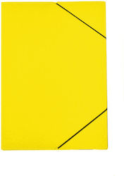 PP Folder with Elastic 25x35cm Single Color Yellow