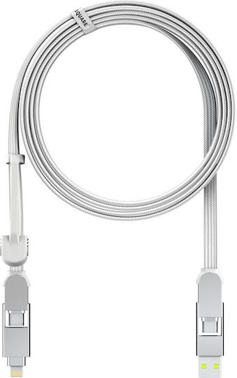 Rolling Square USB-A to Lightning Cable 100W Λευκό 2m