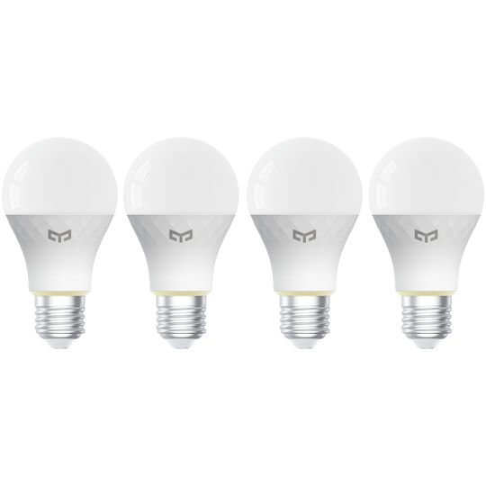 Yeelight Smart Λάμπες LED 9W για Ντουί E27 Θερμό Λευκό 806lm Dimmable 4τμχ