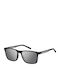 Tommy Hilfiger Men's Sunglasses with Black Plastic Frame and Silver Mirror Lens TH2201/S 08A/TI