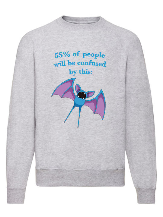 Hanorac gri Pokemon Golbat Zubat No26 Original Fruit Loom 80% bumbac calitate excelentă