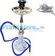 Deluxe Hookah 40cm Shisha Hookah Silver-blue