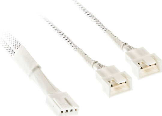 Kolink 1-2 Pwm 4-pin Fan Splitter Cable 35cm Braided White Pgw-ac-kol-159