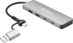 Sandberg USB Hub 4 Θυρών (USB-A)