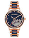Juicy Couture Γυναικείο Ρολόι 38mm Μπαταρίας με Μπλε Μεταλλικό Μπρασελέ