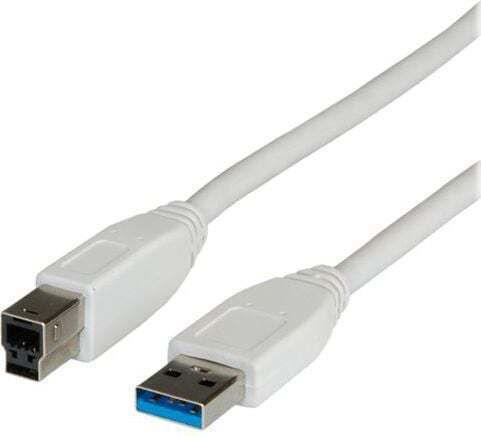 Secomp USB 2.0 Кабел USB-A мъжки - USB-B мъжки Бял 0.8м
