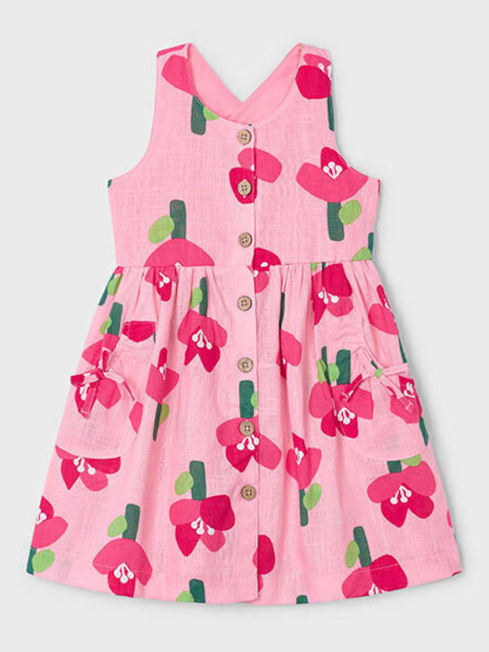 Mayoral Kinderkleid Ärmellos Blumen Pink