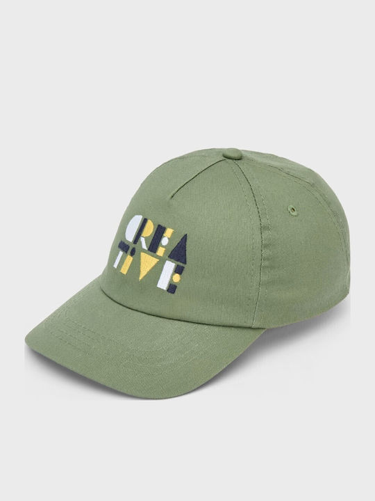 Mayoral Kids' Hat Jockey Fabric Khaki