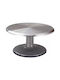 Klausberg Kuchenständer Aluminium mit Fuß Silber 25.5x25.5x13.5cm