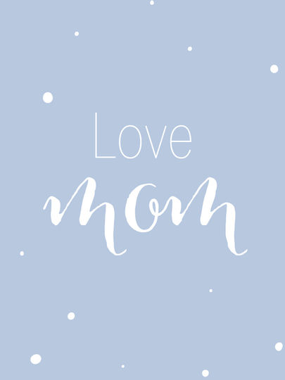 Kids Framed Plastic Wall Painting Loving Mom 21x30cm