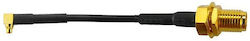 Mmcx Right Angle To Rp-sma Bulkhead 20cm Mmcx Right Angle To Rp-sma Bulkhead 20cm