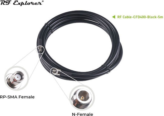 Rf Cable; N Female To Rp-sma Male-cfd400-black-5m; Sensecap M1 Indoor Gateway Fiberglass Antenna