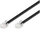Microconnect Modular Straight Rj12 6c/6p 2m Flat Cable Black
