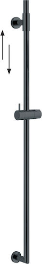Black Sliding Brass Shower Holder Line 057707