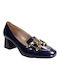 Fardoulis Leather Blue Heels