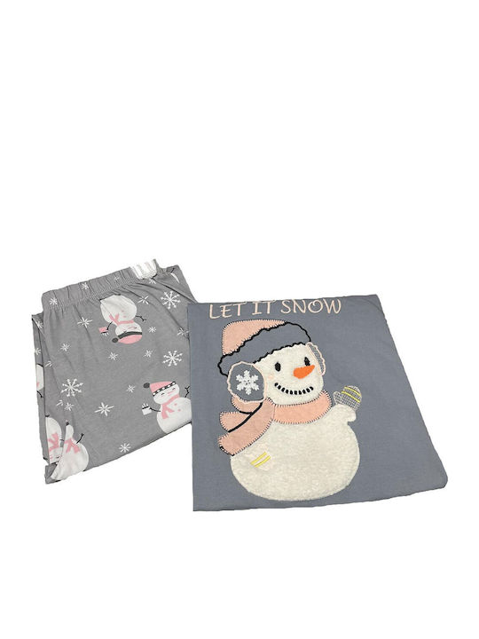 Amelie Winter Damen Pyjama-Set Gray