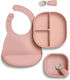 Mamas & Papas Feeding Set made of Silicone with Non-Slip Base Green 5pcs