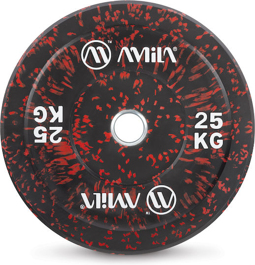 AMILA Splash Δίσκος Ολυμπιακού Τύπου Λαστιχένιος 1 x 25kg Φ50mm