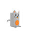 Omy Children's Storage Basket made of Fabric Gray 28x48x48cm 1pcs