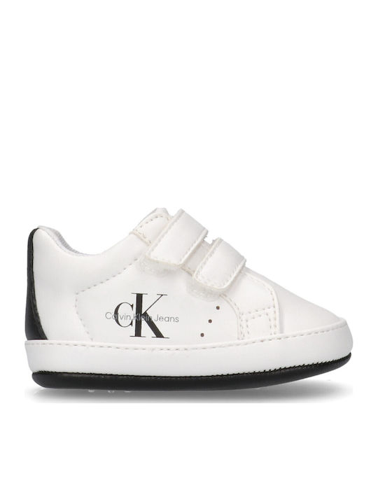 Calvin Klein Βρεφικά Sneakers Αγκαλιάς Λευκά