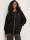 Long Women's Sweatshirt Jacket Hooded Hugo Blue