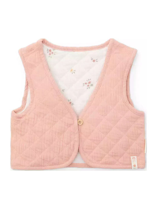 Παιδικό Γιλέκo Flower Pink / White